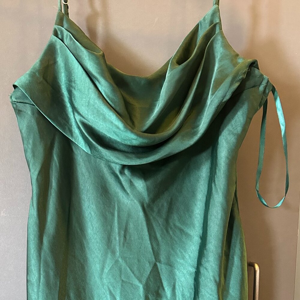 Selfie Leslie Satin Cowl Neck Dress
